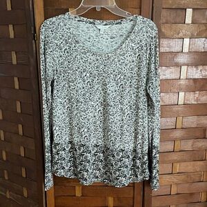 LUCKY BRAND BOHO LONG SLEEVE TOP SIZE MEDIUM